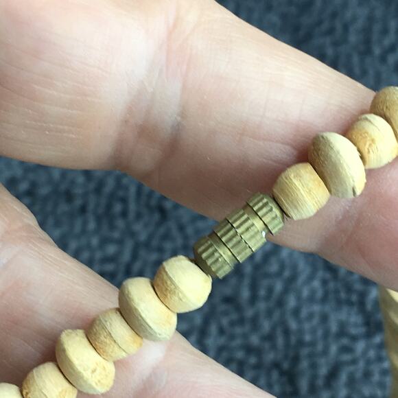 Chunky Red (Terra Cotta) & Black Clay & Wooden Disc Bead Statement Necklace - Picture 13 of 13